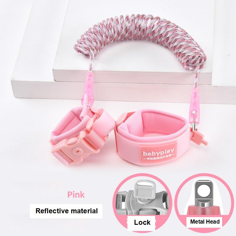 Kids Harness Anti Lost Wrist Outdoor Walking Hand Belt Band Child Wristband Toddler Leash Safety Harness Strap Rope (Pink,2m) розовый