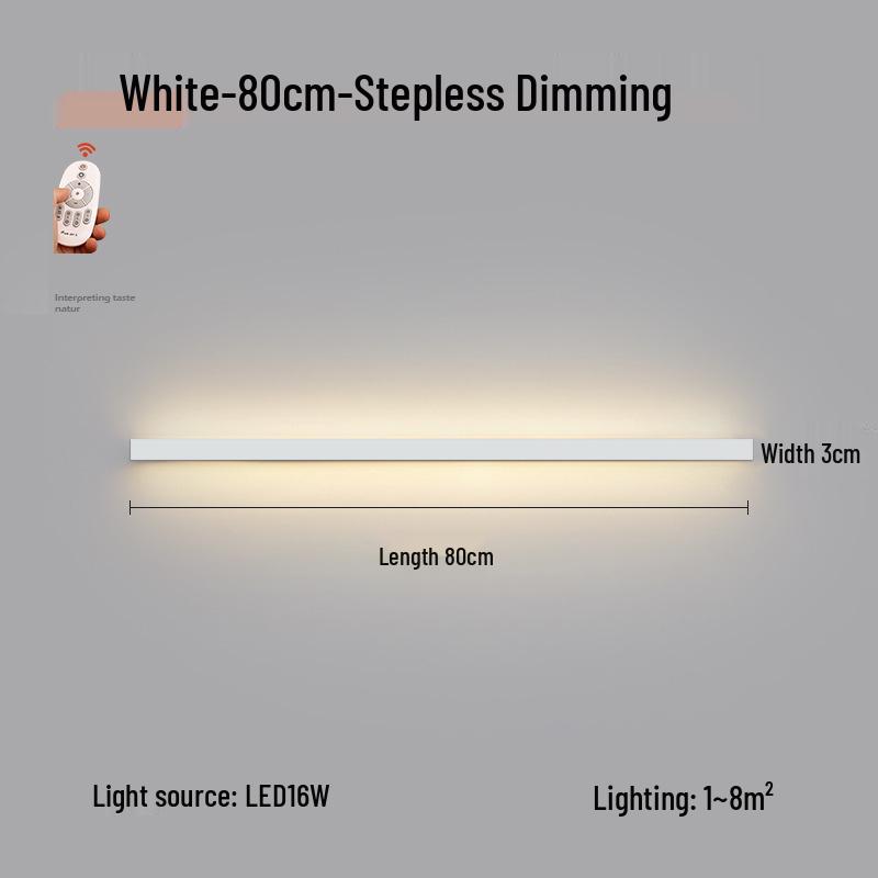 Minimalist Modern Long Strip Wall Lamp for Bedroom, Living Room, or Sofa Side