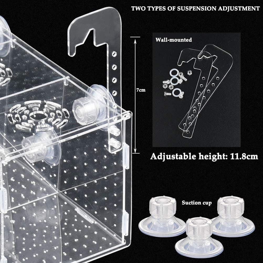 Aquarium Isolation Box Transparent Acrylic Fish Tank Small Fry Breeding Box Single Grid Double Grid Aquarium Supplies