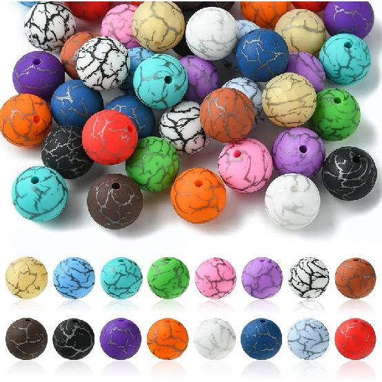 LiQunSweet 15 Pcs 15 Styles Christmas Theme Silicone Beads Santa Claus Tree Socks Snowman Snowflake Beads for DIY Jewelry Keychain Pen Craft