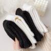 1/2/3/4 Pairs Cute Mink Plush White Black Women Socks Autumn Winter Elastic Thickened Lovely Thermal Coral Velvet Sleep Sock