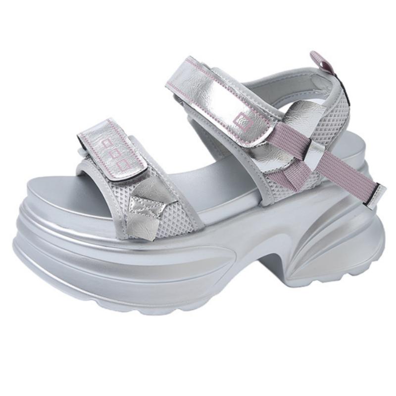 Summer New  Sports Women Sandals High Heeled Thick Soled Platform Open Toe Outdoor Slides Women Sandals Zapatos De Mujer