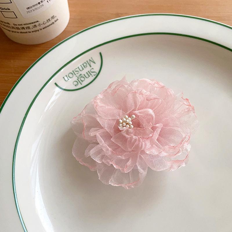 1 STK Nye Søte Barn Organza Simulerte Blomster Jenter Hårnåler Hårklemmer Barn Hodeplagg Baby Hårtilbehør