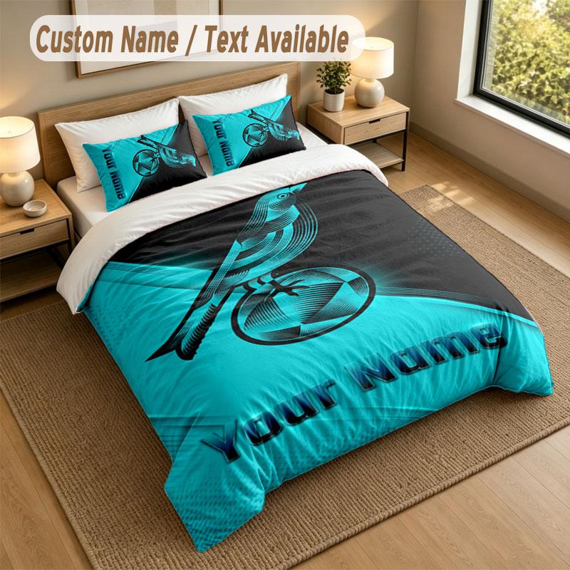 Bedding Set 1 Duvet Cover 2 Pillowcases Norwich City Print Soft Bed Linen Bedroom Decor