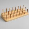 Fly-Tying Thread Rack Wood-Toned Craft Supply Organizer Compact