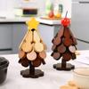 NEW Wooden Desktop Protection Mat Creative Heat Insulation Placemat Creative Tree Shape Coaster Table Decor for Kitchen Xmas
