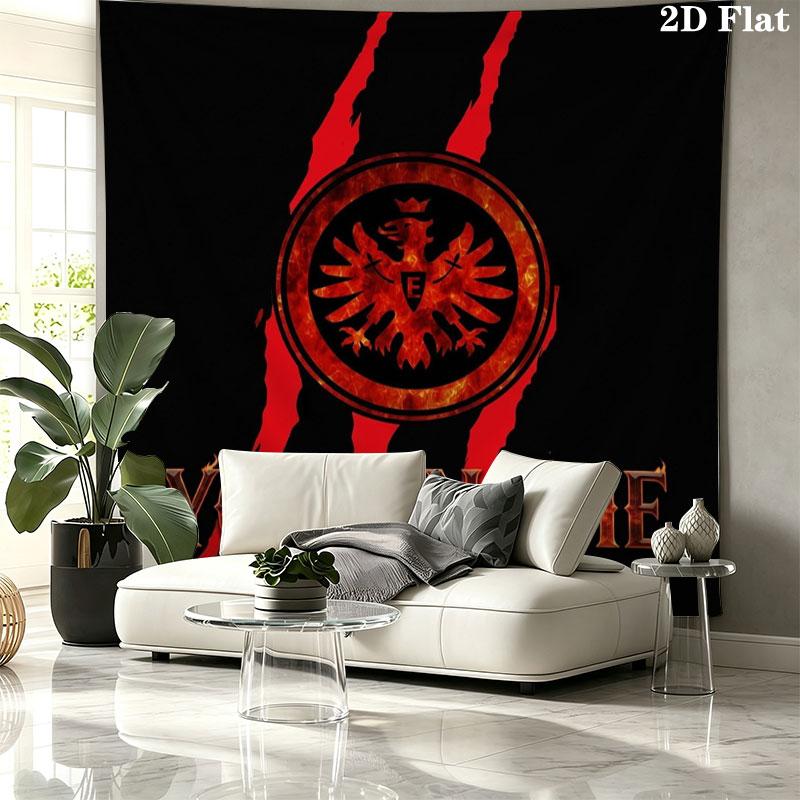 Eintracht Frankfurt Custom Name Wall Tapestry Aesthetic Wall Hanging Printed Fabric Blanket Decorative Tapestries for Bedroom Living Room Home Decor