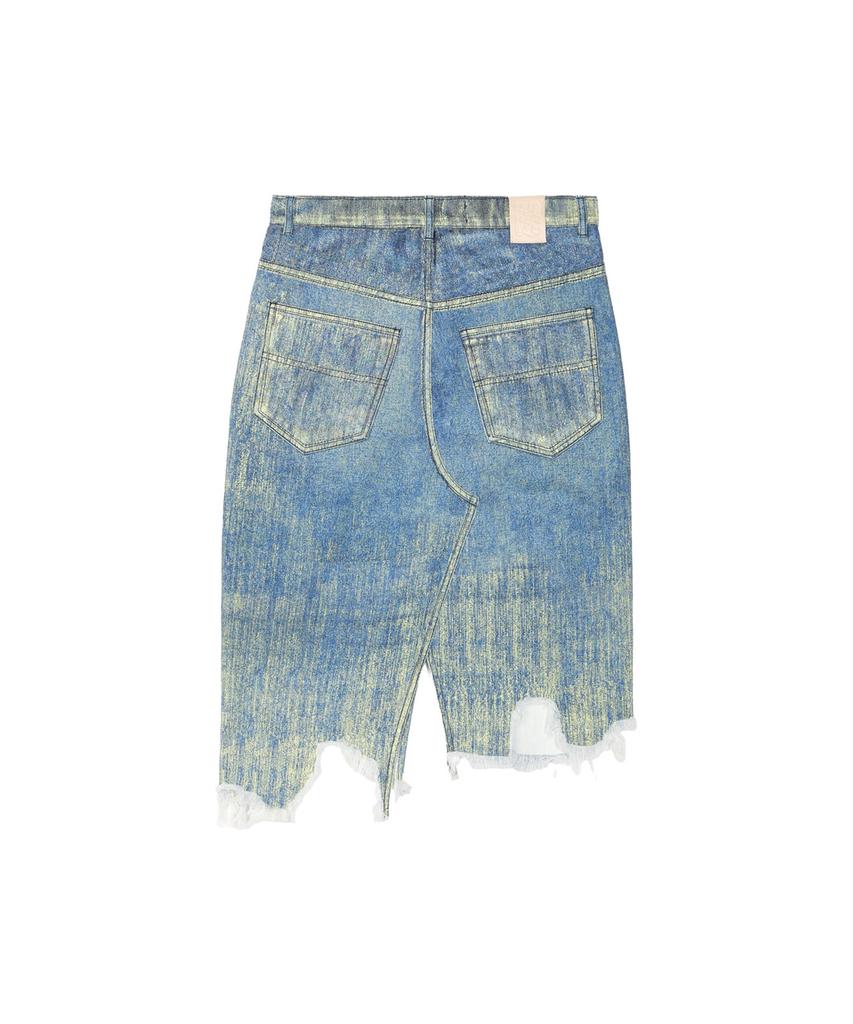 Camper Lab Paint Denim Skirt Sand Blue Au00032-002