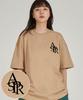 Astral Projection Symbol Logo Round Neck 15-Count Cotton Short Sleeve T-Shirt_Beige