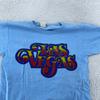 Vintage 70s Las Vegas Nevada T Shirt FITS M Light Blue Single Stitch Summer Tee
