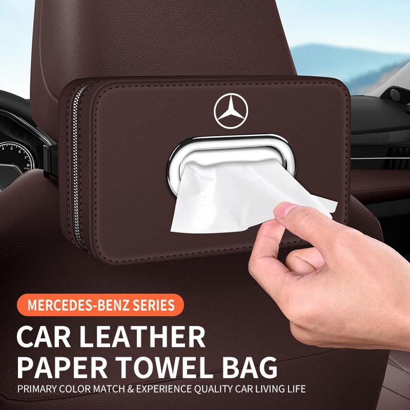 GLC GLB For Mercedes Benz A C E S G Class C43 GLC CLE CLA GLB GLS SLK SL W177 W205 W213 W222 X167 AMG Car Leather Tissue Storag