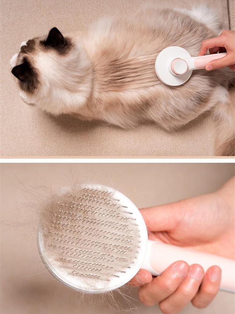 Self Cleaning Slicker Brush for Dog and Cat Removes Undercoat Tangled Hair Massages Particle Pet Comb Pet Supplies