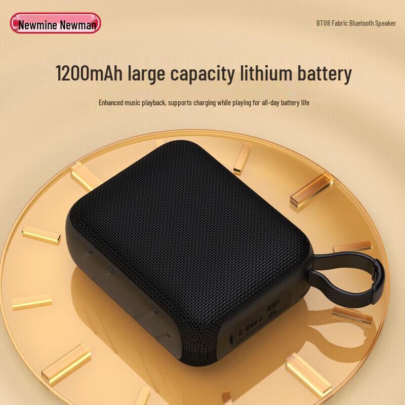 Newmine BT08 Portable Bluetooth Speaker CN Plug (adapter Included)