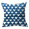 45x45cm Blue Geometric Pillowcase Living Room Sofa Office Seat Lumbar Cushion  Cover Home Decor Throw