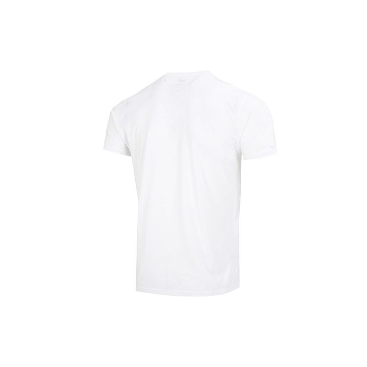 Puma Logo Print Casual Sports Loose Short Sleeve T-Shirt Men Tops White 523722-02