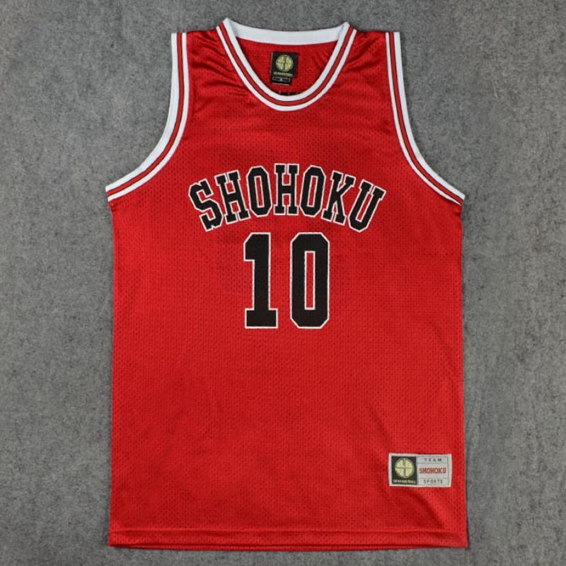 Slam Dunk Shohoku High School Nr. 10 Hanamichi Sakuragi Cosplay Top Vest SD Basketbalshirt