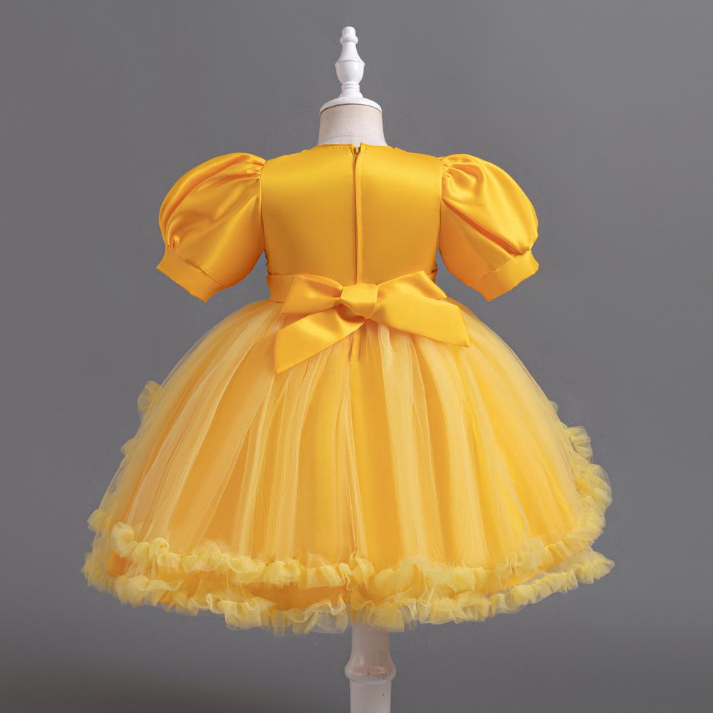 Girls' Sequin Mesh Party Dress - Puffy Skirt for Weddings & Birthdays