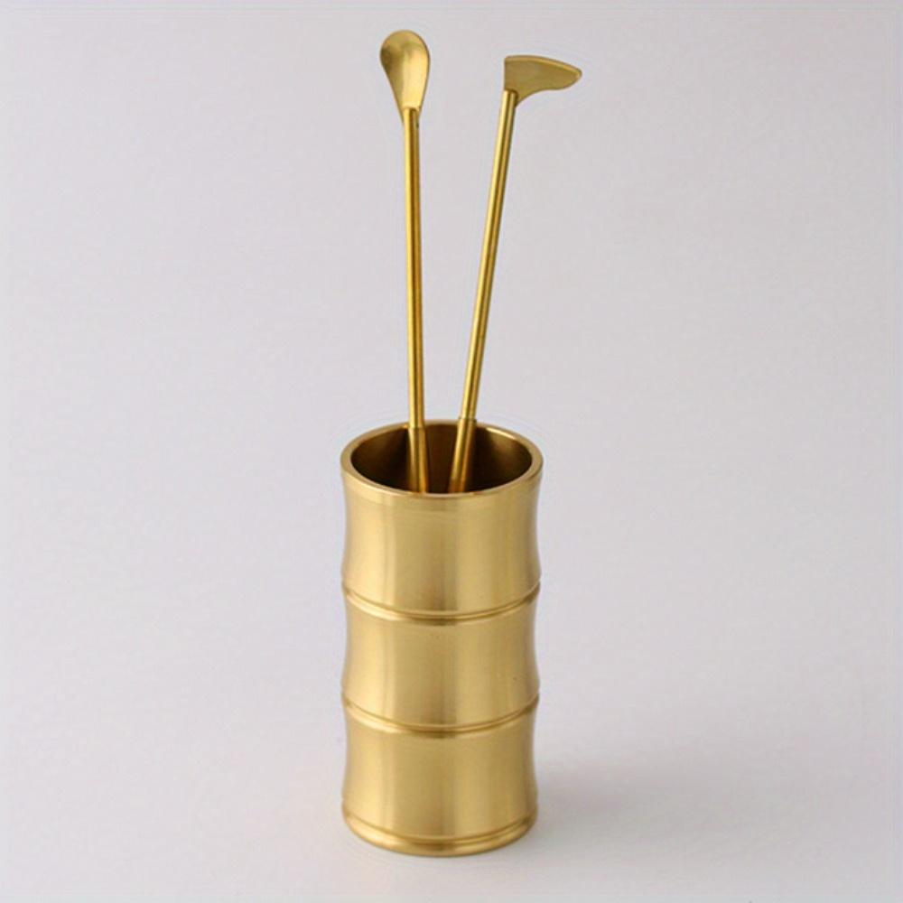 Kupfer Räucherflasche Räuchergefäß Handwerk Bambusvase Räucherflasche Messing Aufbewahrungsflasche Zeremonie Tee Ornamente