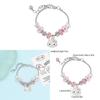 Braccialetto Charm Cartoon Hello Kitty con Perline in Lega di Zinco per Regali e Accessori