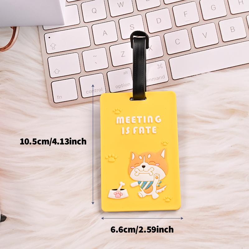 Cute PVC Card Sleeve Campus Card Work ID Protection Cover Cartoon Luggage Tag Access Card Holder Portable Baggage Boarding Label