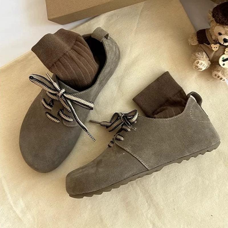 Fashion Loafers Shoes Women Flats Lace Up Casual Sport Shoes Fashion New Sneakers Woman Autumn 2025 Designer Cozy Zapatillas De Mujer