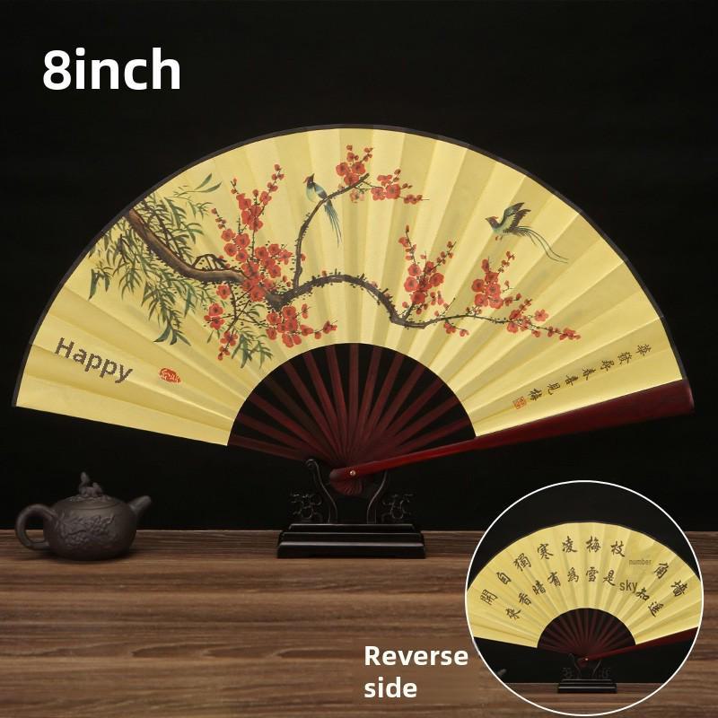 8-Zoll-Faltfächer im chinesischen Stil: Retro-klassisches Hanfu-Design für Jungen