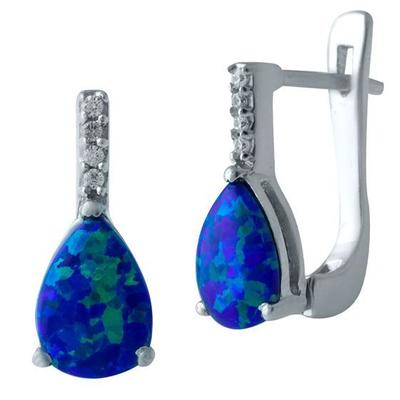 Brincos de prata com opala 1.51ct (1933220)