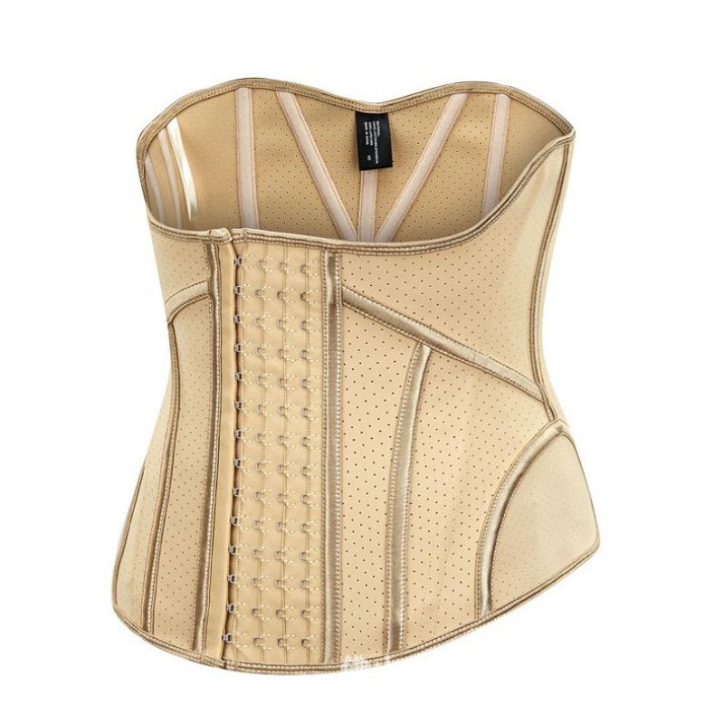 Women Latex Waist Trainer Three Rows Buckle Body Shaper Slimming Waist Cincher Belt