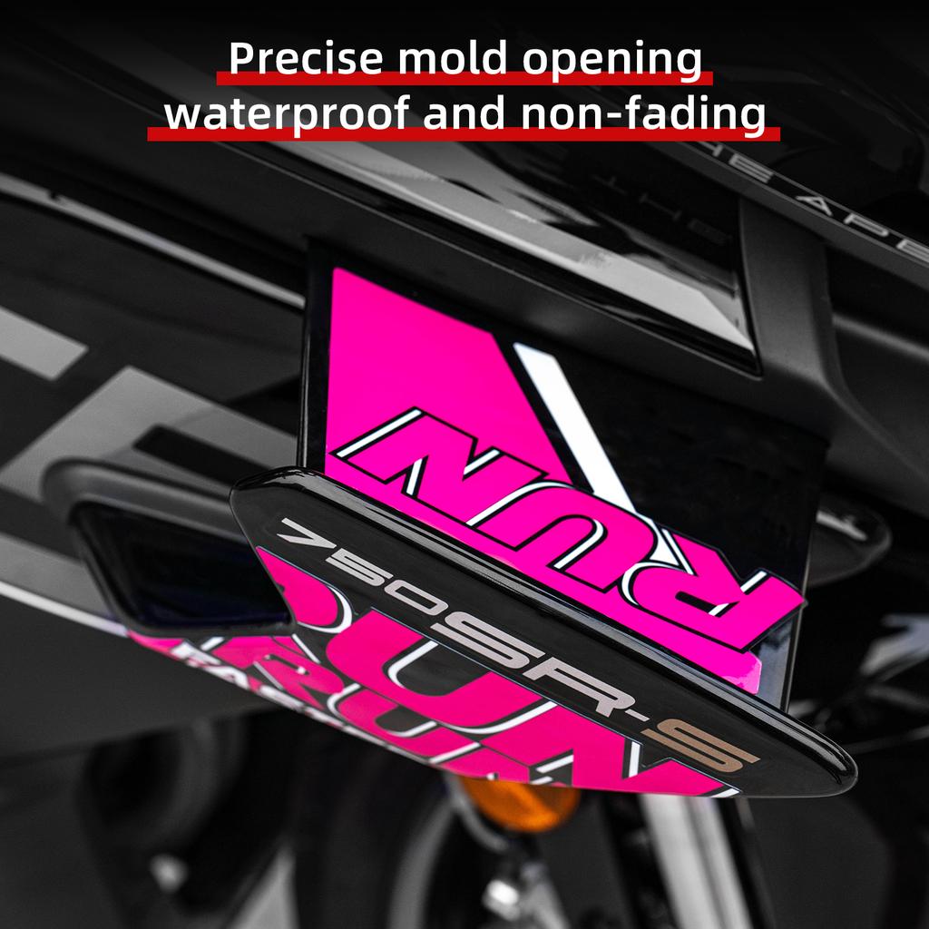 For 2025 CFMOTO 750SR-S Fixed Wing Stickers 3M Adhesive High-Density Vinyl Precision-Cut Anti-Slip Mod Parts