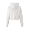 GROUND ZERO Women's Letter Embroidered Short Hooded Sweatshirt