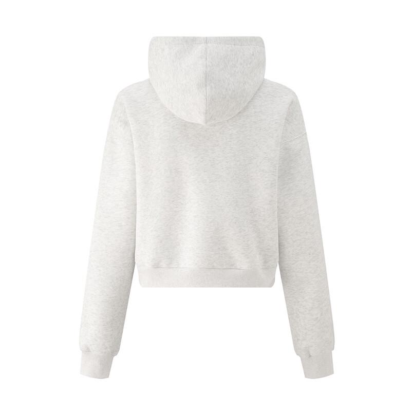 GROUND ZERO Women's Letter Embroidered Short Hooded Sweatshirt
