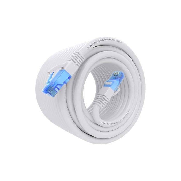 Câble réseau rigide UTP Cat 6 - AISENS - 15 m - RJ45 - Multicolore - Mâle à mâle - RoHS - Ordinateur - Routeur