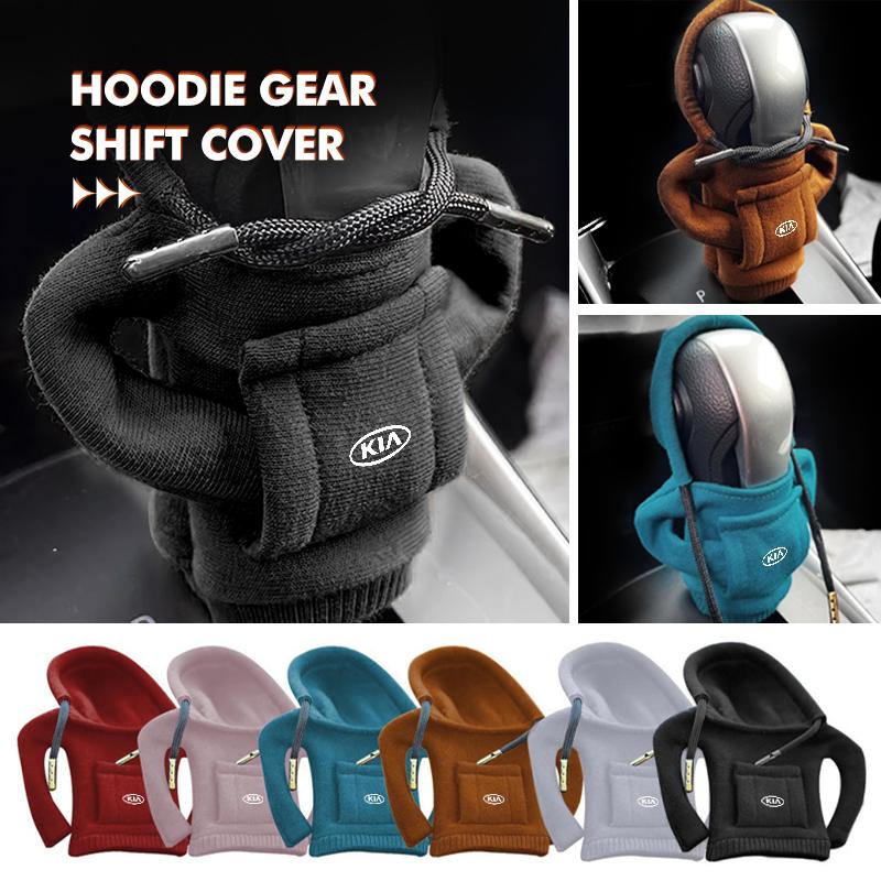 JXMK6 Universal Car Gear Shift Mini Hoodie Cover Shift Cover Handle Decoration For KIA Ceed Sportage Rio K5 K2 Optima Cerato Venga