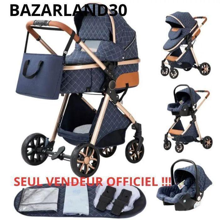 BAZARLAND30.Poussette 3 en 1 Bébé