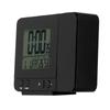 Black Projection Clock with Time Temperature LCD Screen USB Charging Clock for Home