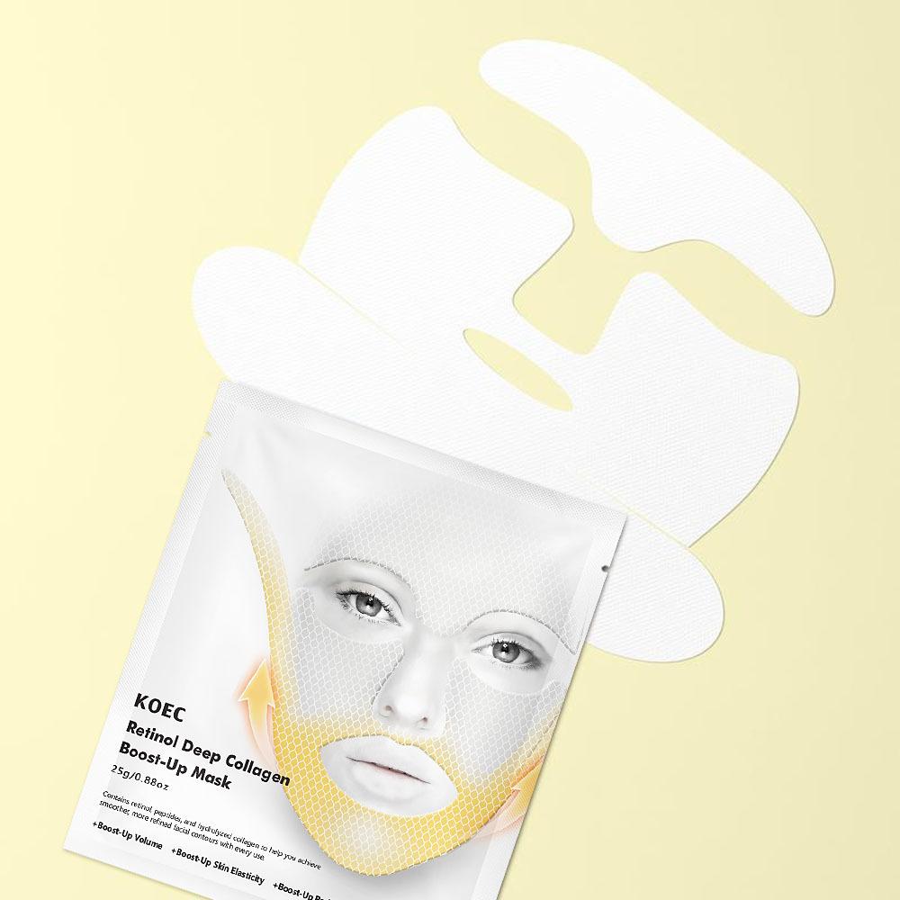 KOEC Deep Collagen Lifting Retinol Mask 4ct - Anti-Wrinkle Firming Hydrating Sheet Mask