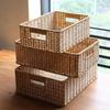 Nordic Style Rattan Weave Desktop Storage Basket for Living Room Coffee Table