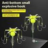 Carbon Steel 6 Hook Fishing Bait Cage Set with Sea String Hook, Sinker Float and Feeder