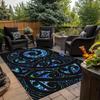 Ethnic Style Carpet For Living Room, Bedroom And Kitchen - Printed Floor Mat, Easy To Clean, Flannel Rug Home Decoration