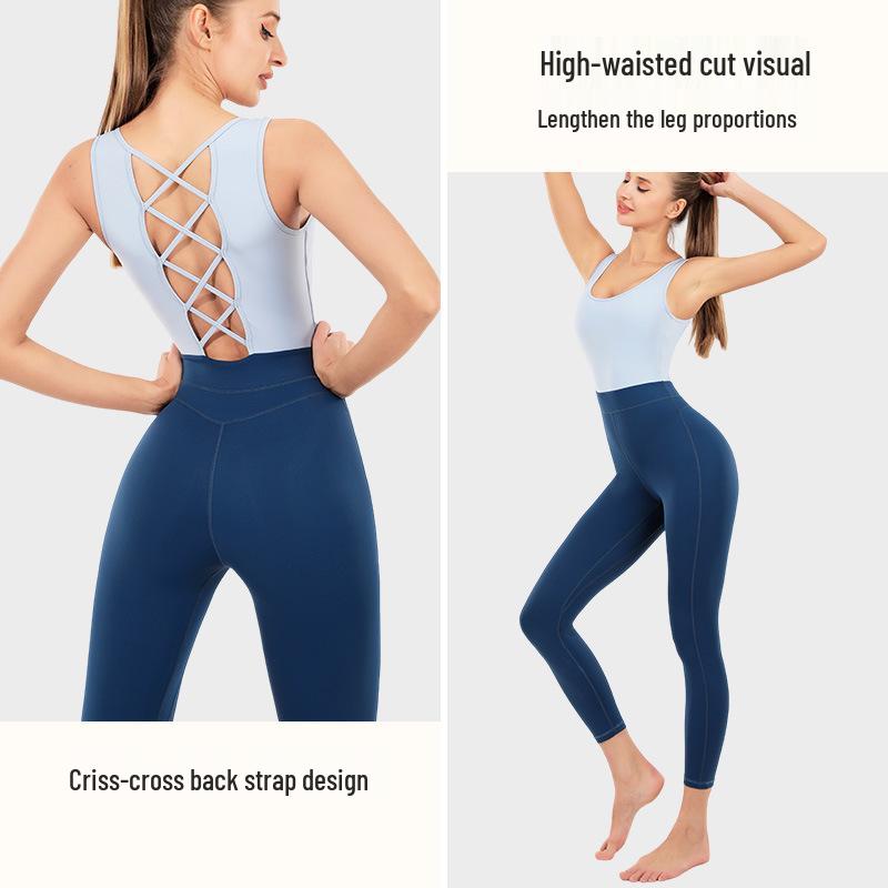 Women's Cross-Border Aerial Yoga One-Piece Suit - Tight-Fit Dance & Outdoor Sports Fitness Wear