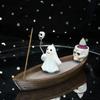 Halloween Resin Ghost Boat Aromatherapy Home Desktop Decoration Reflux Incense Rack Burner