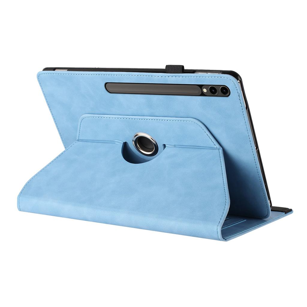 Tablet Case For Samsung Galaxy Tab S10+/S9+/S9 FE+ Rotating Stand Solid Color PU Leather Cover