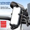 360 Rotation Motorcycle Phone Holder Anti Vibration Adjustable Bicycle Phone Mount Sunshade Shockproof Bike Cellphone Support