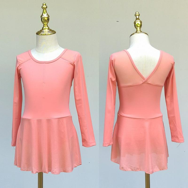Children's Ballet Dance Clothes, Children's Practice Clothes, Women's One-piece Skirts, Long-sleeved Dance Clothes, Suspenders, One-piece Clothes