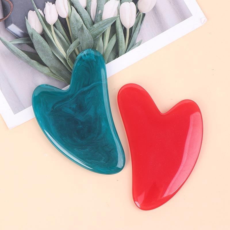 1 szt. Żywiczny wosk miodowy w kształcie serca deska do skrobania golenie akupunktura i moxiterapia masaż twarzy