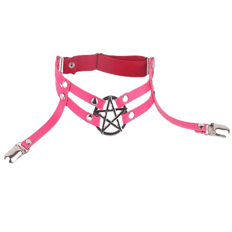 Adjustable Five-Pointed Star Leg Ring with Duckbill Buckle Garter