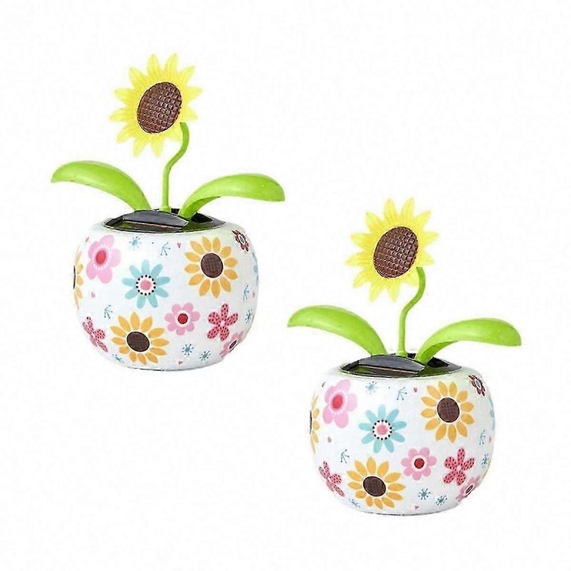 Solar Sunflower Dancing Flower Toy for Desk Car Decoration