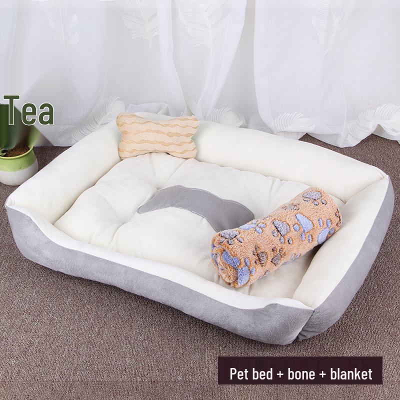 Warm Dog Bed: Cozy Spot for Small, Medium & Large Breeds - Pet Nest & Mat