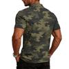 Men’s Short Sleeve Polo Shirt with Camouflage Print Modern Fit Lightweight Comfortable Material