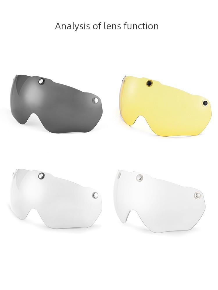 Rockbros Bicycle Cycling Helmet Lens Helmet Goggles Color Changing Mountain Highway Vehicle Bicycle Windproof and Insect Proof